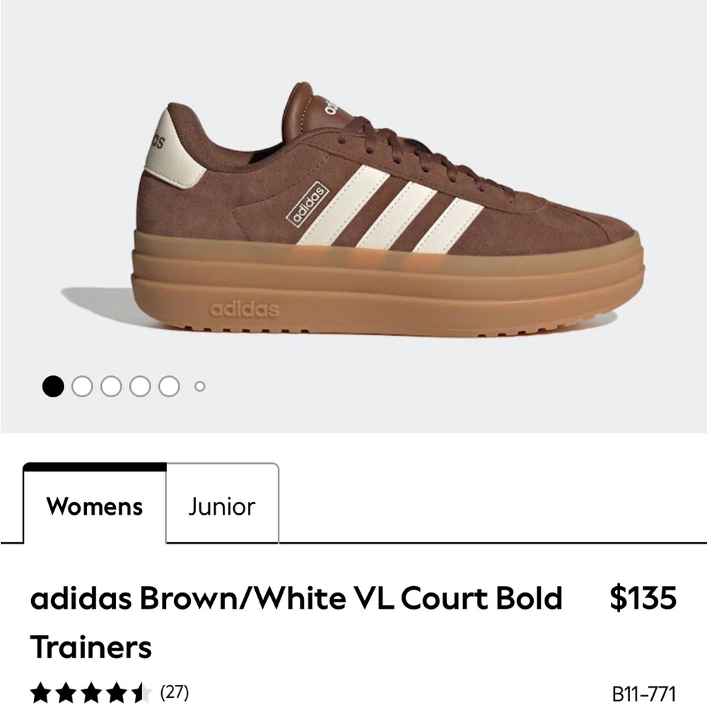 Adidas VL Court Bold Brown White Sneakers